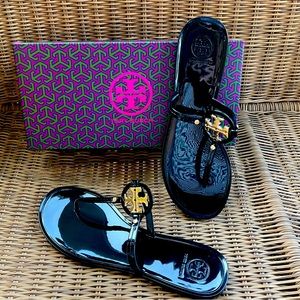 NIB Tory Burch Mini Miller Jelly Sandal, Size 9, Black